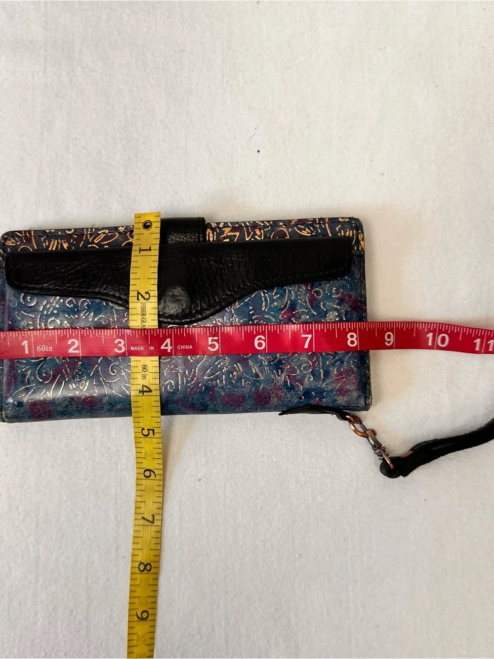 Patricia Nash Valentia Floral Brocade Multi Color Leather Wristlet Wallet